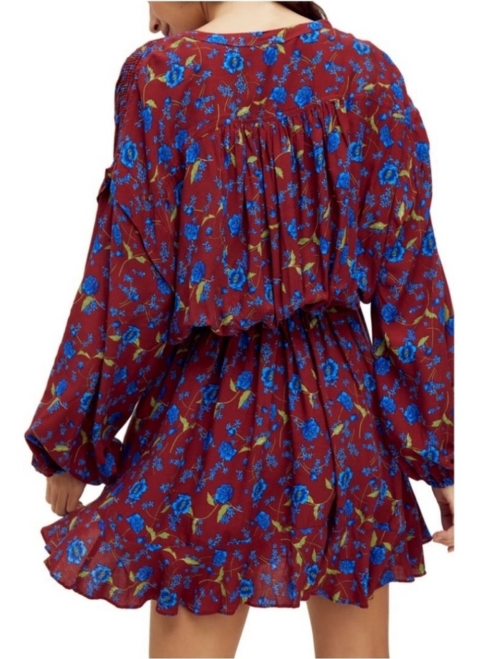 Free People Mini Dress Flower Fields Floral Print Boho Garden Party Cottagecore - Picture 2 of 12